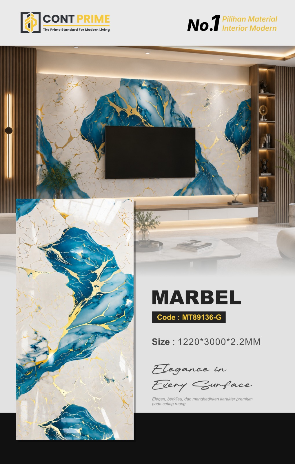 PVC UV MARBLE (GOLD)